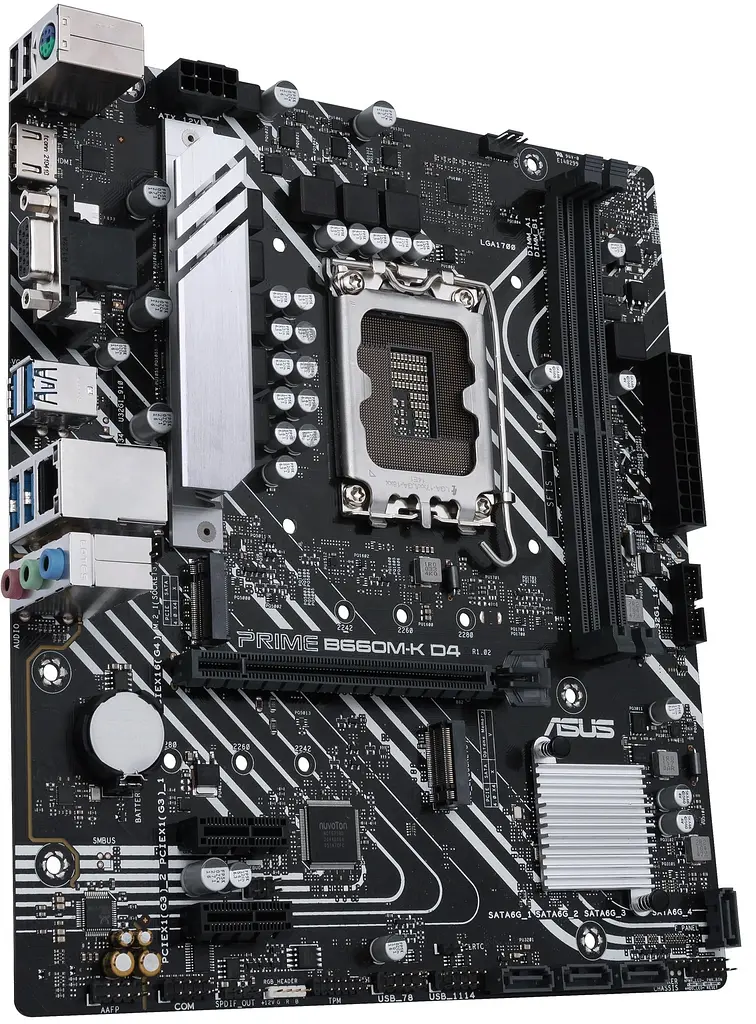 Материнская плата PRIME B660M-K D4 s1700 B660 2xDDR4 M.2 HDMI D-Sub mATX Asus teh0018972 - фото 4