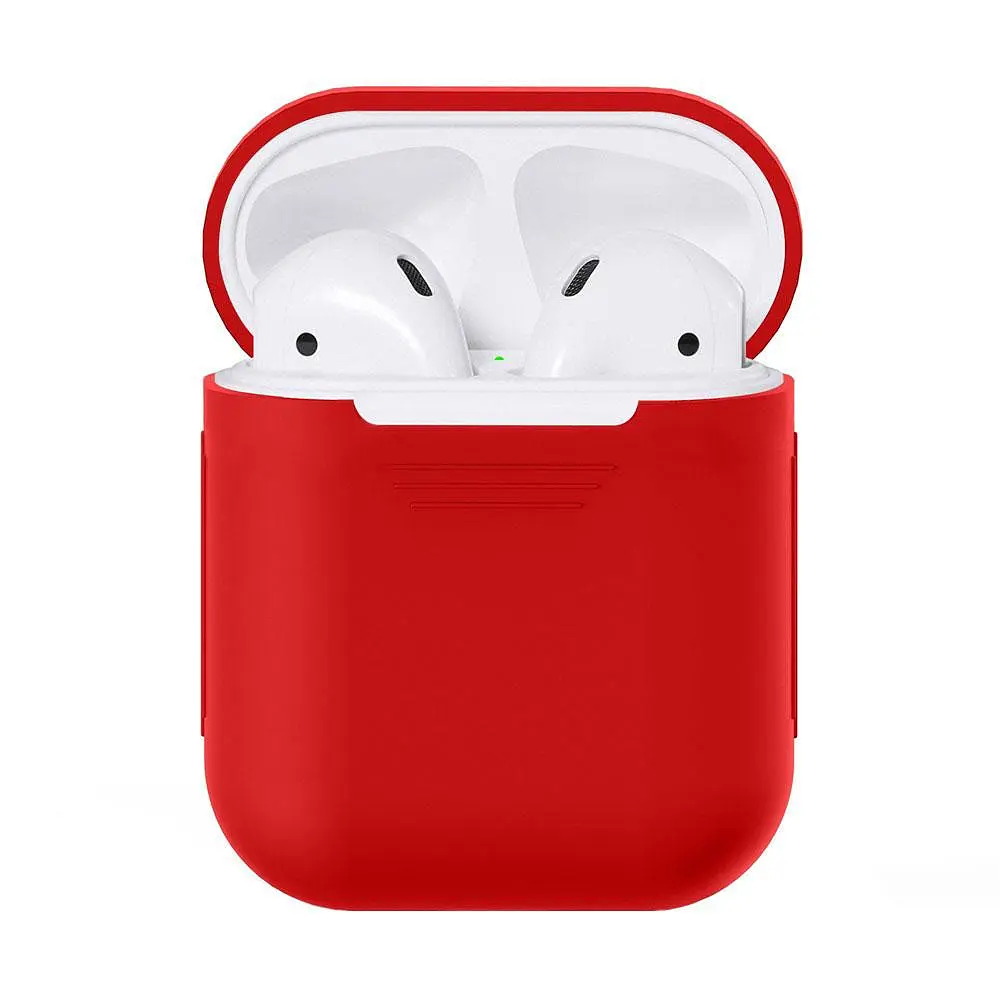 Чехол для наушников Apple Airpods 1/2 Красный, футляр для наушников аирподсов - фото 3