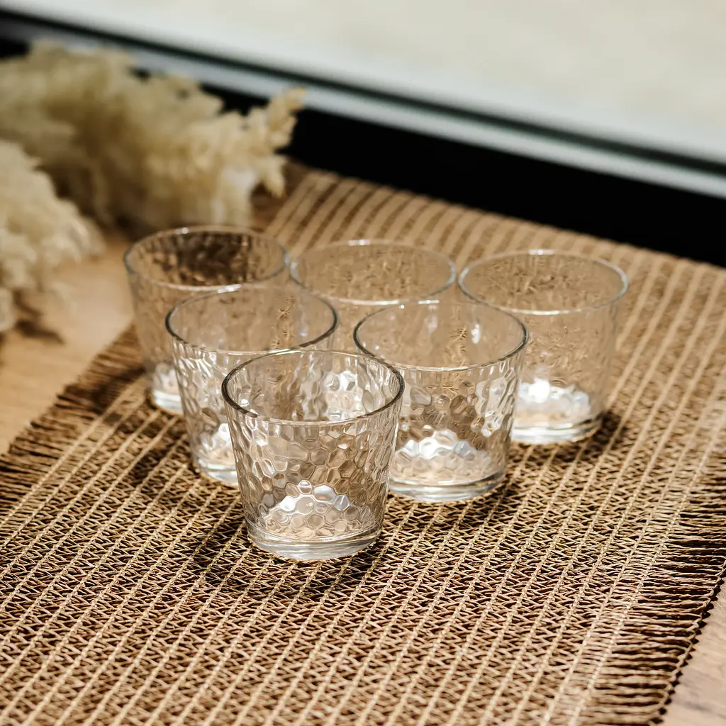 Набір склянок для напоїв Yiwu Textured Tumbler 6 штук по 140 мл склянки для міцних напоїв з товстими стінками HP-17-17 - фото 2