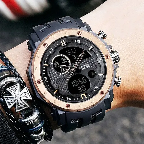 Чоловічий наручний годинник 6012 Black-Cuprum Sanda acs0030971 - фото 2