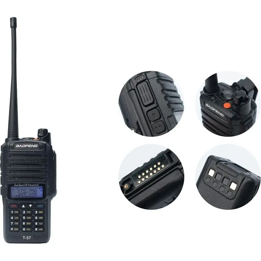 Рація Baofeng T-57 Black [76619] - фото 6