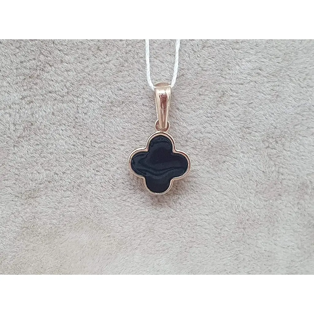 Золота підвіска Favoritum Конюшина з емаллю. 310034 - фото 4