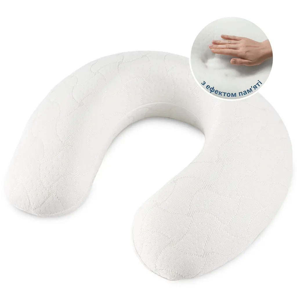 Подушка Ideia рогалик для подорожей MEMORY FOAM 30х40 см з ефектом пам'яті 8-06352 - фото 2