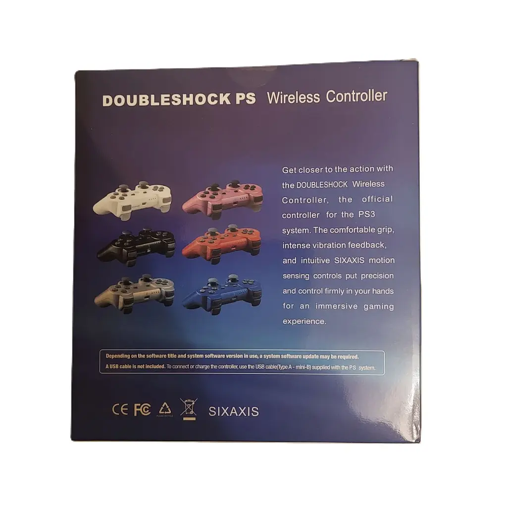 Геймпад бездротовий DoubleShock Bluetooth для PS3, ПК та Smart TV з вібрацією, чорний - фото 8