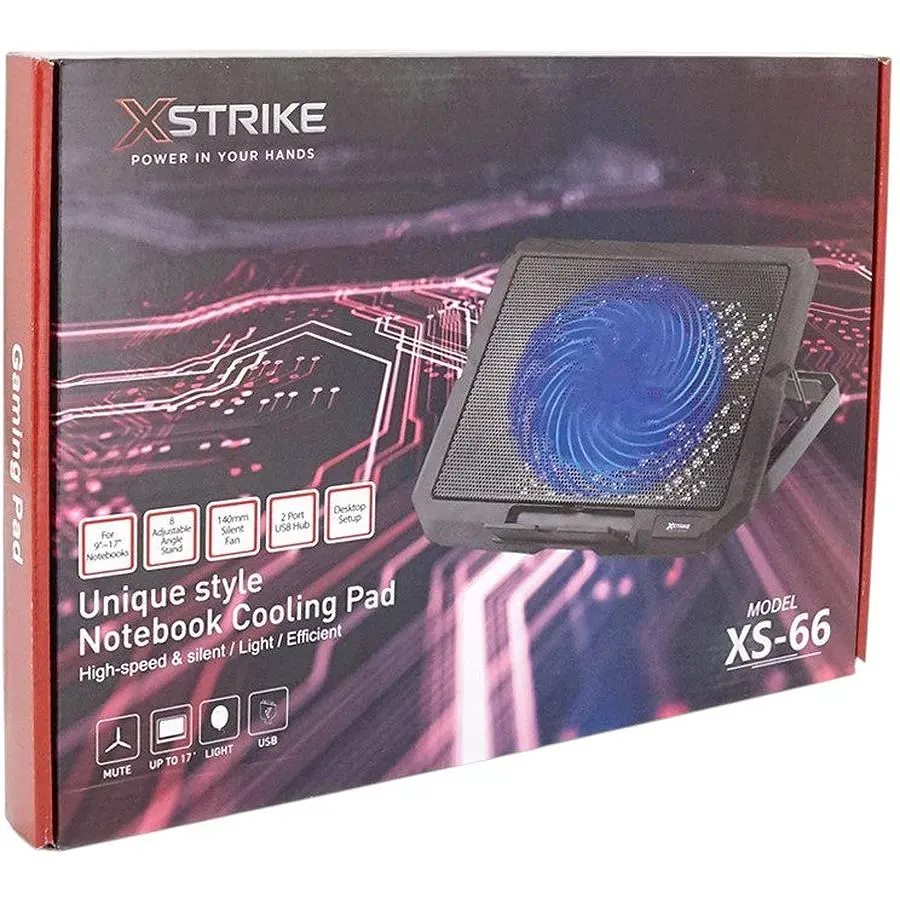 Охлаждающая подставка для ноутбука до 15.6 дюйма XSTRIKE 66XS 1xfans 140mm - фото 3
