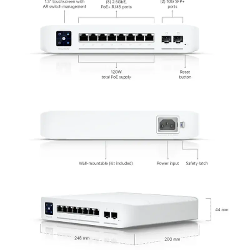 Комутатор мережевий Ubiquiti USW-PRO-8-POE - фото 8