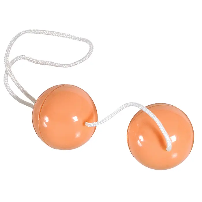 Вагинальные шарики SuperSoft Orgasmus Balls, 3.5 см, бежевый - фото 2