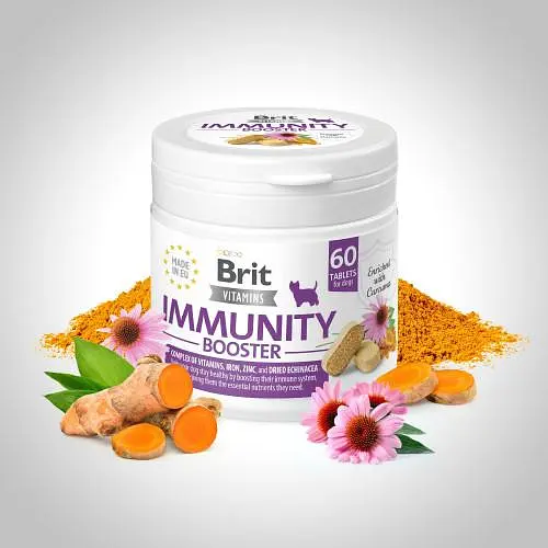 Витамины для собак Brit Vitamins Immunity Booster 120 г для иммунитета, 60 таблеток - фото 2