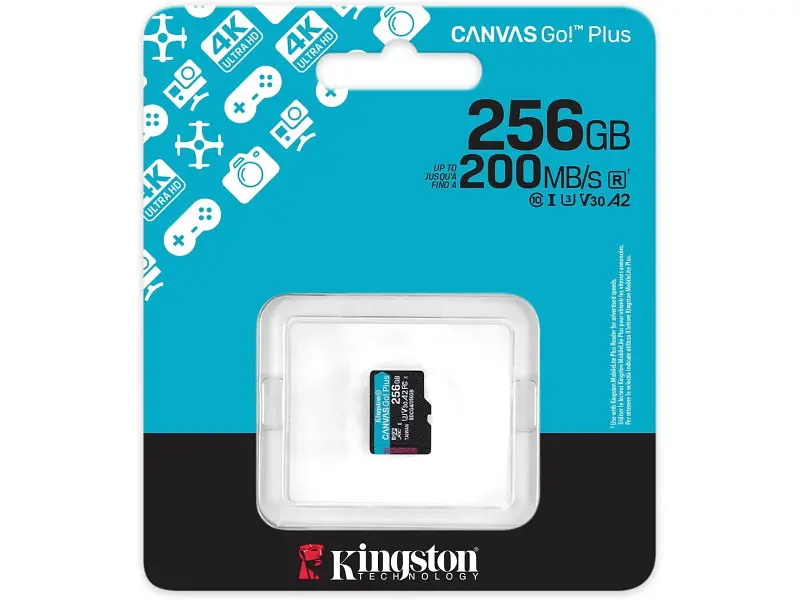 Карта пам'яті Kingston microSD C10 UHS-I U3 A2 V30 256 GB (SDCG4/256GBSP) - фото 3