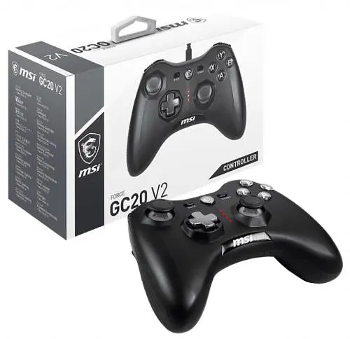 Геймпад MSI Force GC20 V2 USB вибрация для PC/Android 2 аналоговых стика 12 кнопок Black - фото 4