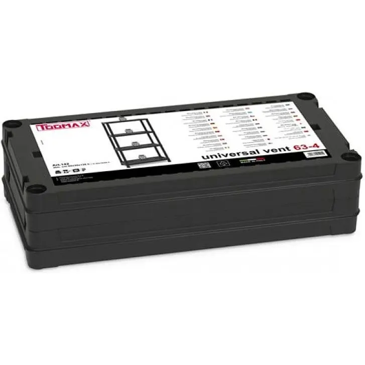 Стеллаж Toomax Universal Vent 63-4 на 4 полки 60х30х138 см черный (00-00005136) - фото 8