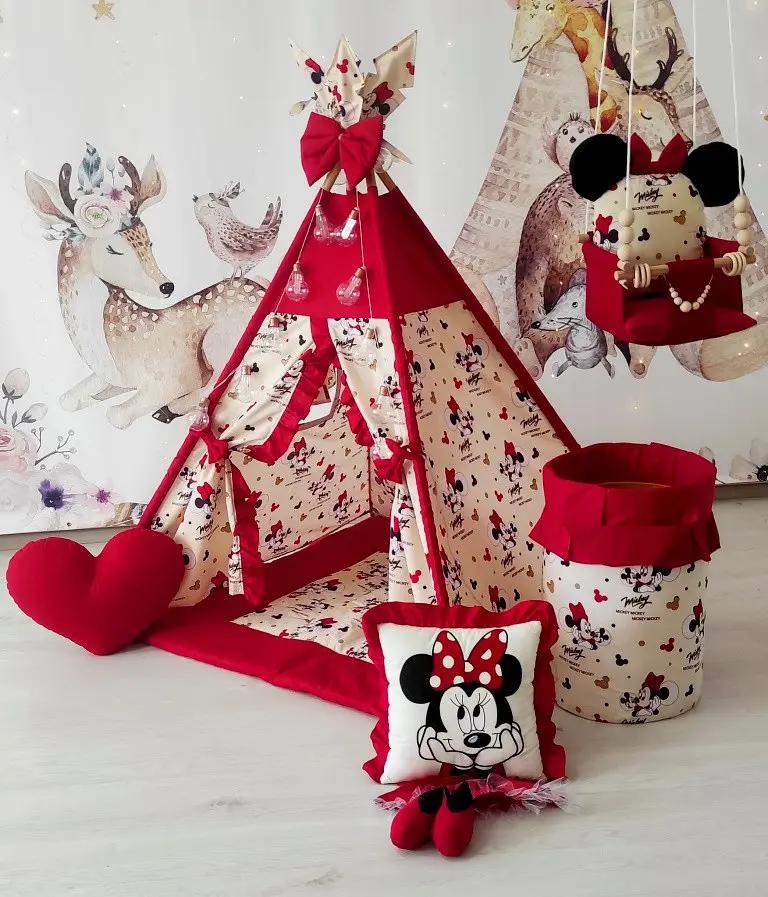 Вігвам дитячий Міккі Маус + кошик + підвісна гойдалка - фото 4