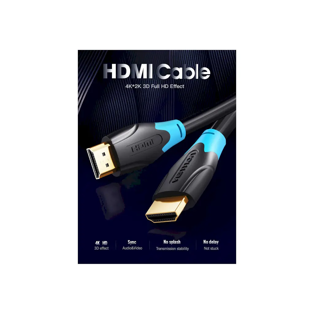 Кабель мультимедійний HDMI M to HDMI M 8.0m V2.0 4K60Hz Vention (AACBK) - фото 4