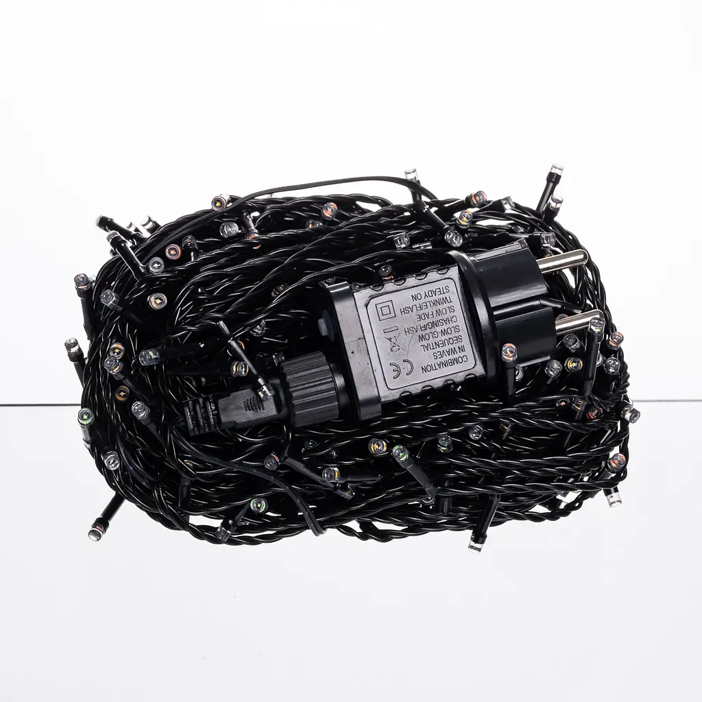 Гірлянда Нитка вулична GarlandoPro 30 м 300 LED чорний дріт Мультиколор CF300L30MBML - фото 3