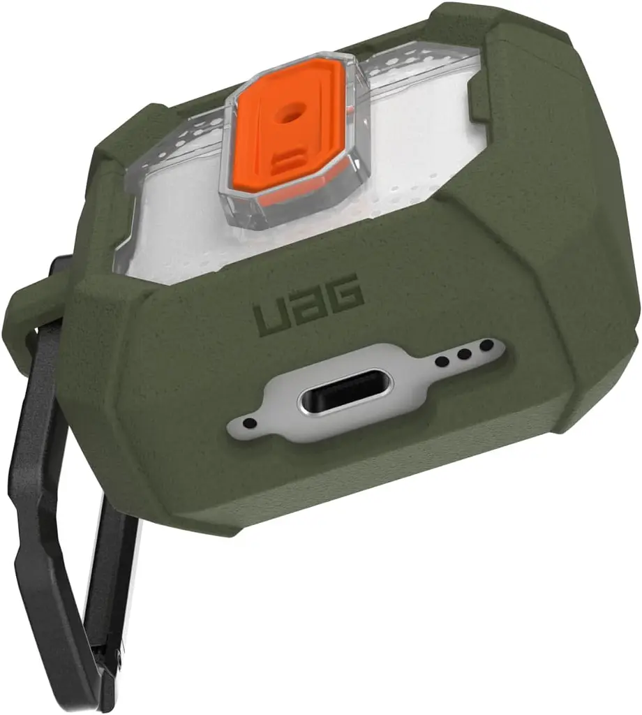 Чехол UAG для AirPods (Gen 4, 2024), Plasma, Olive Drab teh0019327 - фото 6