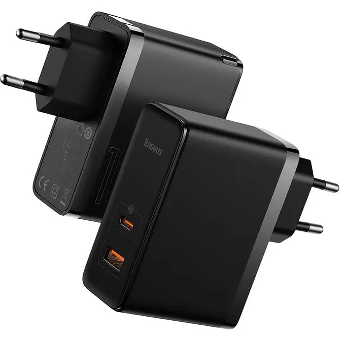 Сетевое зарядное устройство Baseus GaN5 Pro C+U 100W + Type-C Cable Black - фото 3