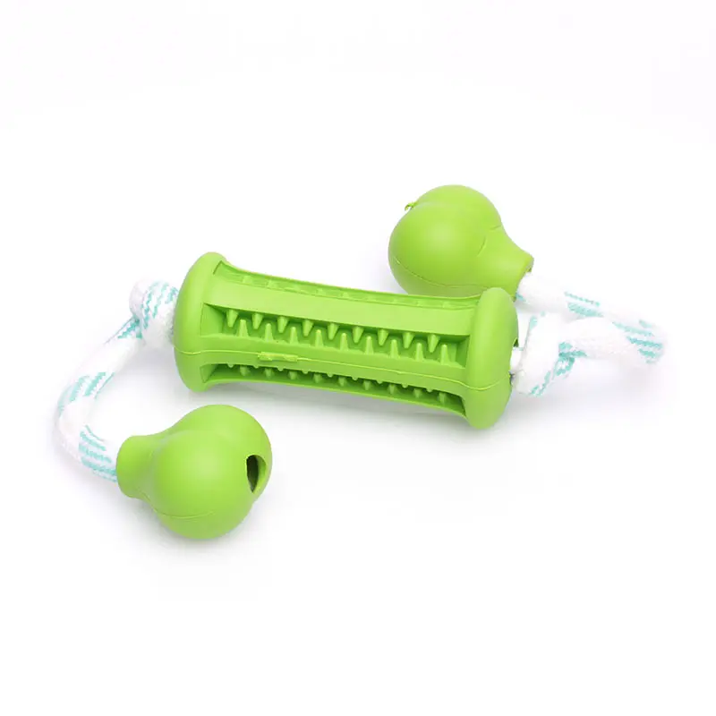 Іграшка для закладки ласощів з мотузкою Derby Rubber Dog Chew Toy Stick, Large Зелений - фото 2