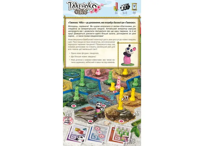 Настільна гра White Games&Geekach Games Такеноко: Чібіс (доповнення) (Takenoko: Chibis) (укр.) (GKCH015TKC) - фото 3