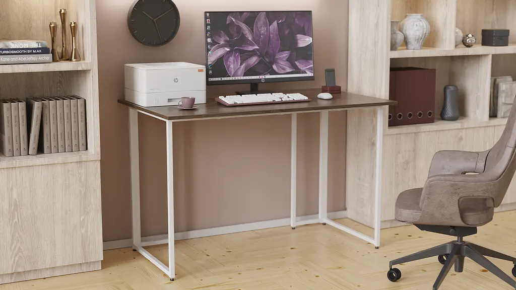 Комп'ютерний стіл Ferrum-decor Ханна 75x100x70 білий ДСП Дуб Сонома Труфель 16мм (FRD-104022) - фото 6