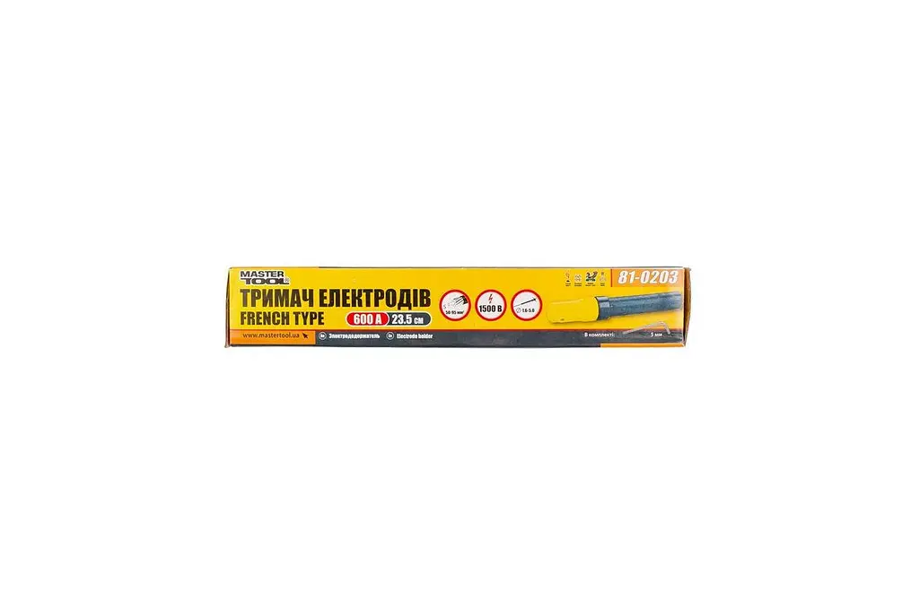 Електродотримач для зварювання тримач електродів Mastertool 600А French 81-0203 - фото 2