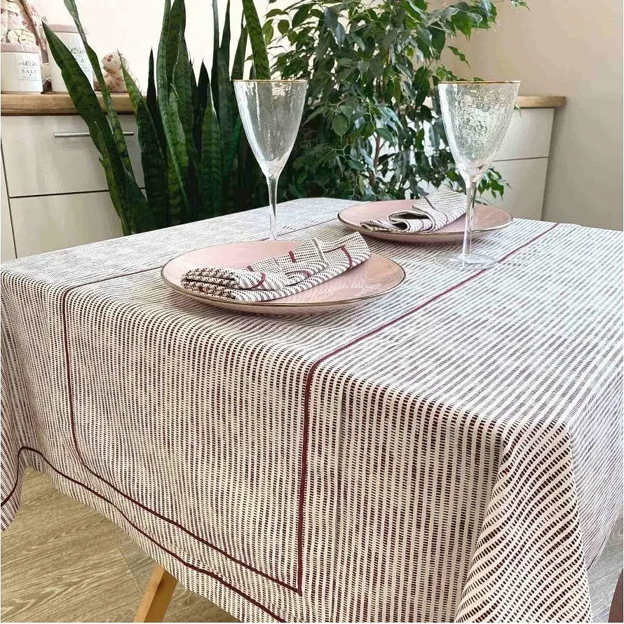 Скатерть Прованс Avantime Мираж 180х132 см бордо (17289) - фото 2