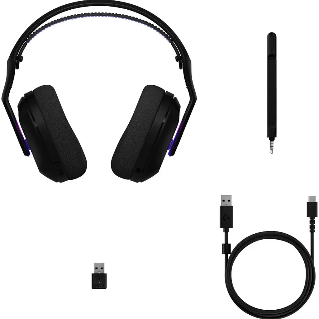 Ігрові навушники Logitech G522 Lightspeed Black (981-001544) [137077] - фото 7