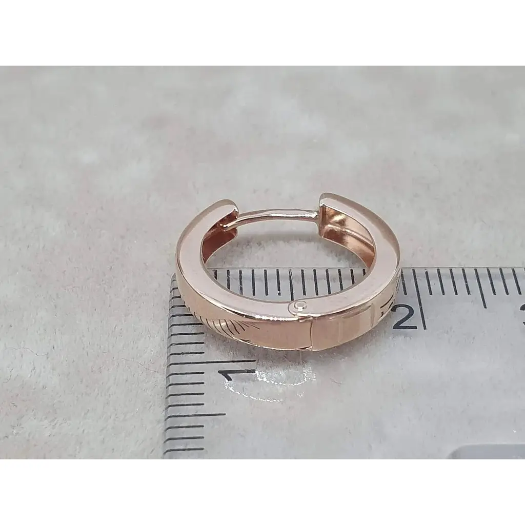 Золоті сережки-кільця Tango. 470331 - фото 5