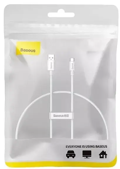 Кабель Baseus Superior Series Fast Charging Cable USB to Type-C 100W 1.5m P10320102214-02 White - фото 7