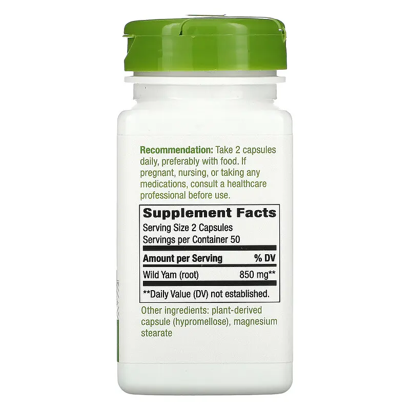 Інші екстракти Wild Yam Root 425 mg 100 Capsules Nature's Way vit0005863 - фото 2