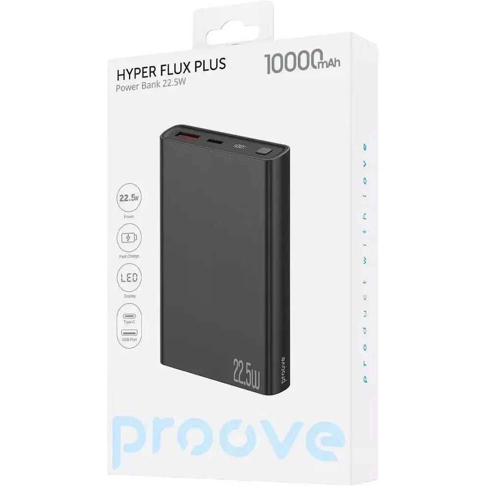 Портативний акумулятор Proove Hyper Flux Plus 22.5W 10000mAh black (PBF122120001) - фото 2