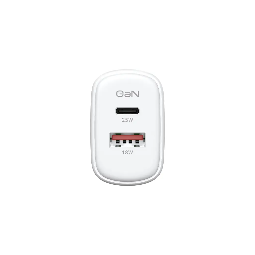 Мережевий зарядний пристрій ArmorStandart Poweraze 25W GaN Type-C + USB-A White (ARM87067) - фото 3