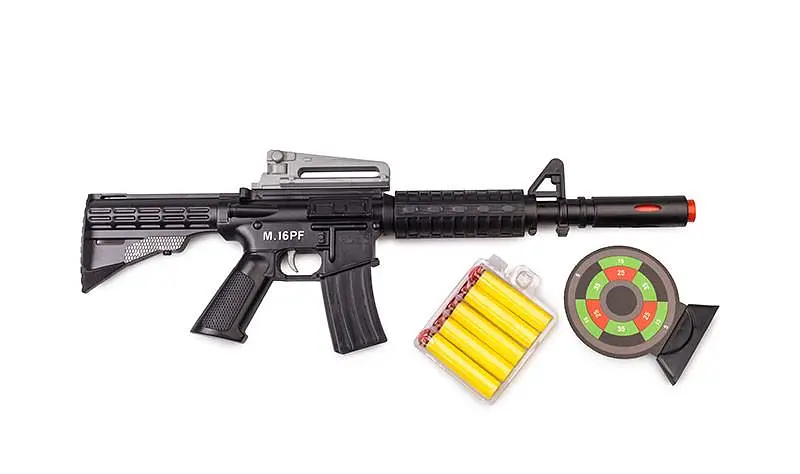 Іграшковий автомат з м'якими кулями Golden Gun M16 PF Сірий (IM-176-M-992) - фото 3