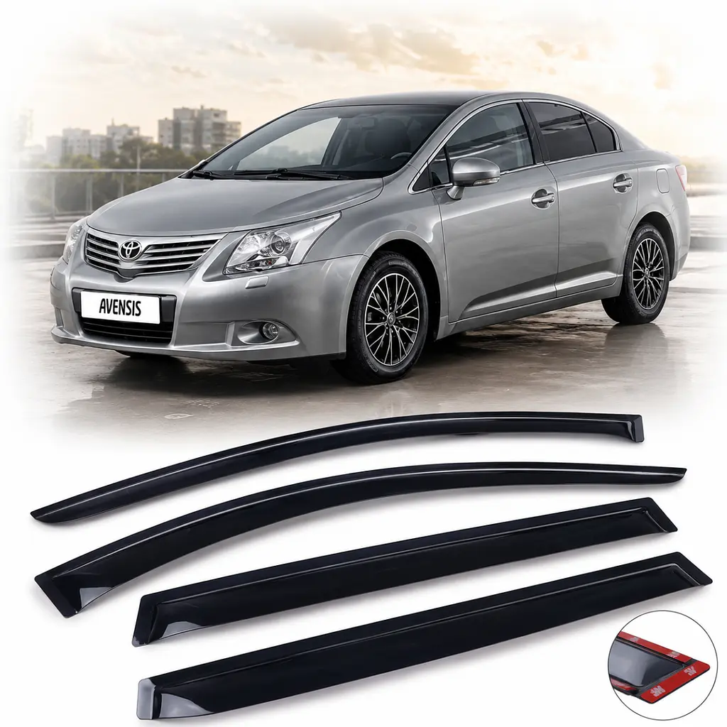 Дефлектори вікон ветровики для Toyota Avensis III (T270) 2009-2018 Седан Скотч 3M (AMT20409) - фото 3