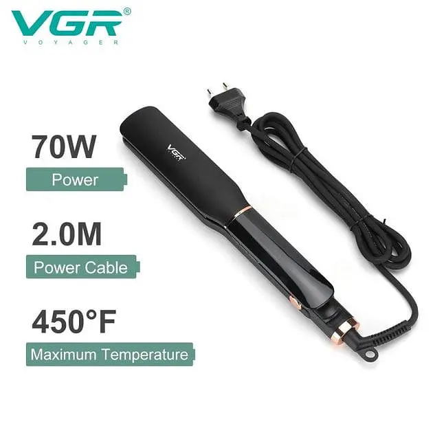 Плойка-випрямляч для волосся VGR V-519S з LED-дисплеєм та керамічним покриттям Чорний 70 Вт - фото 7
