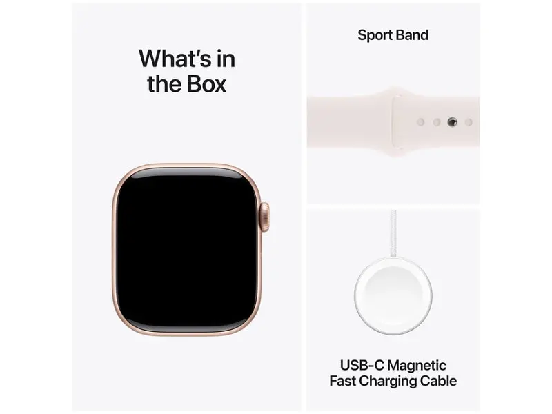 Смарт-годинник Apple Watch Series 10 GPS 42mm Rose Gold Alu. Case w. Light Blush Sport Band - S/M (MWWH3) - фото 8