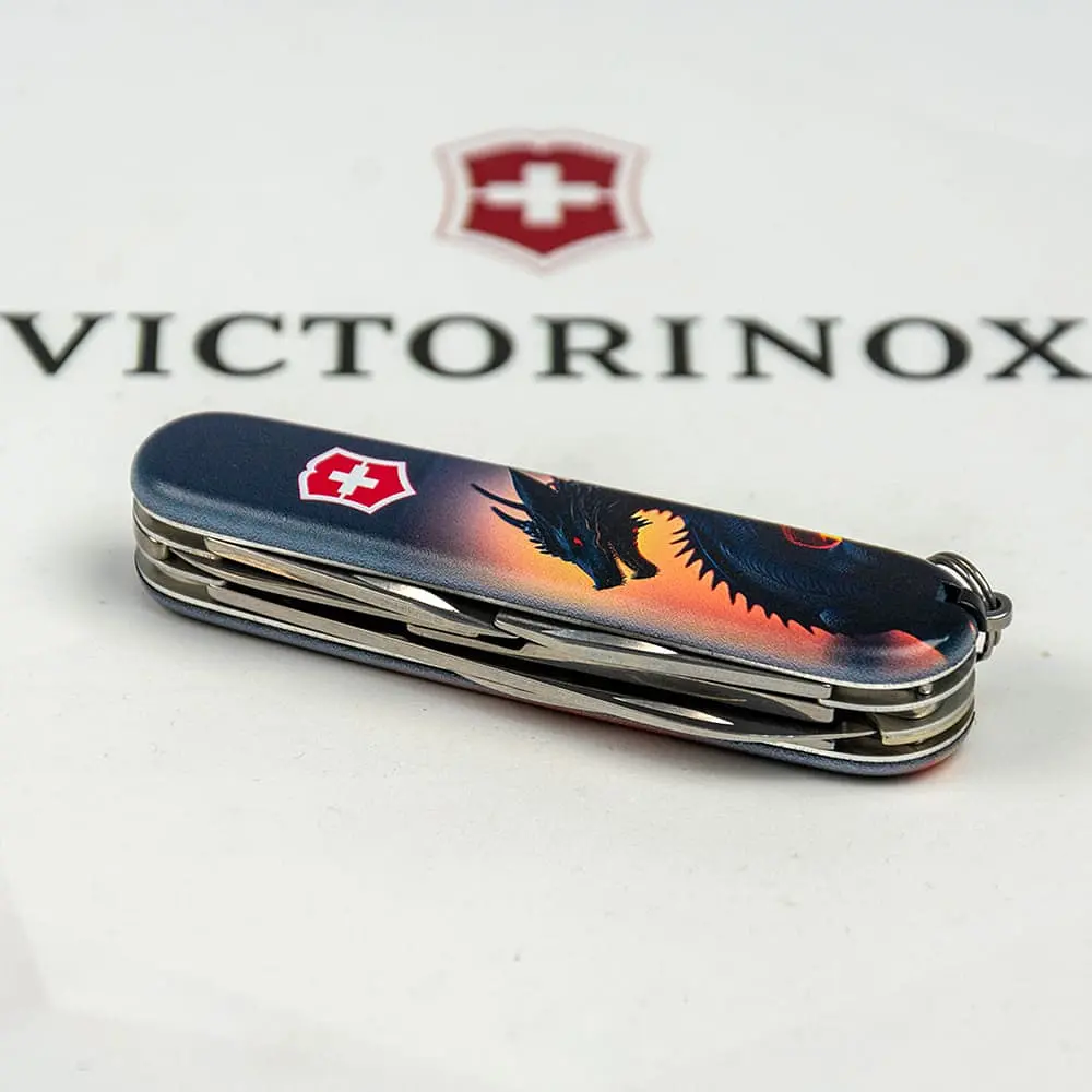 Ніж Victorinox Climber Zodiac 91мм 14функ Дракон в променях сонця - фото 6