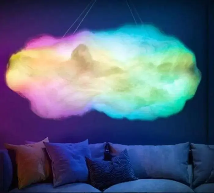 Світильник-хмара DIY Cloud Atmosphere Light - підвісна LED лампа світильник нічник хмара з RGB підсвіткою - фото 3