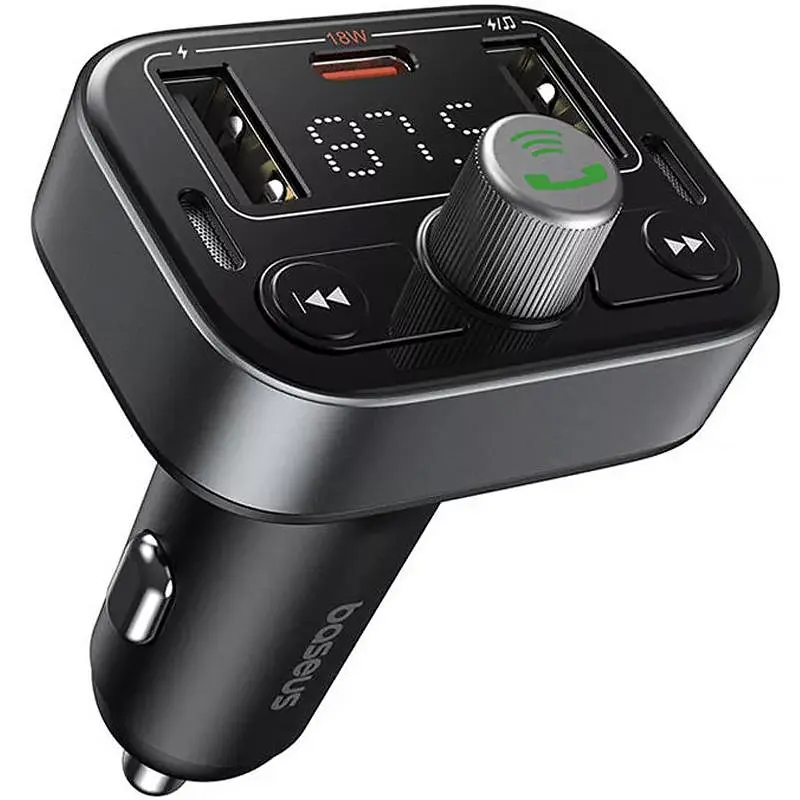 АЗУ FM модулятор Baseus S-09 Pro Series 18W (2USB-A/1C) (C10762200113) - фото 3