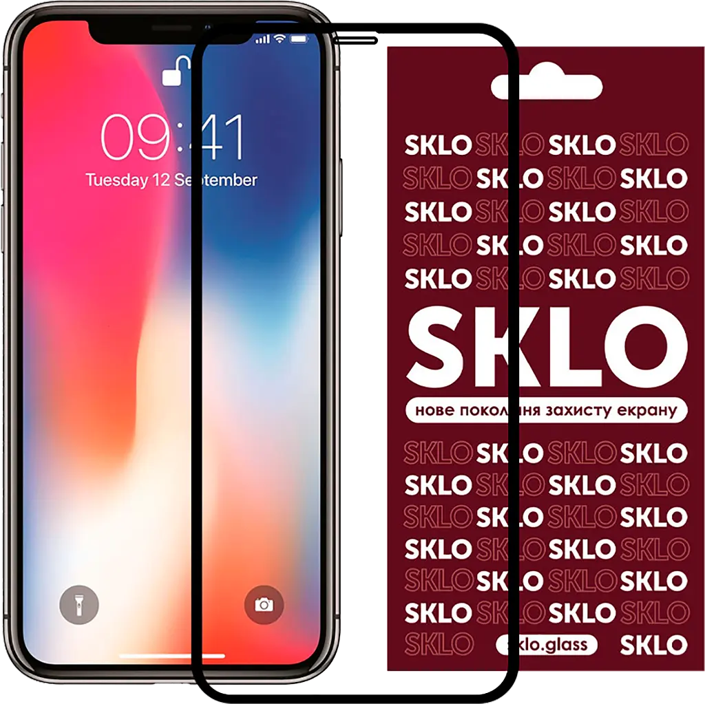Захисне скло SKLO 5D Full Glue для Apple iPhone Xs Max/11 Pro Max [Black] [55974] - фото 2