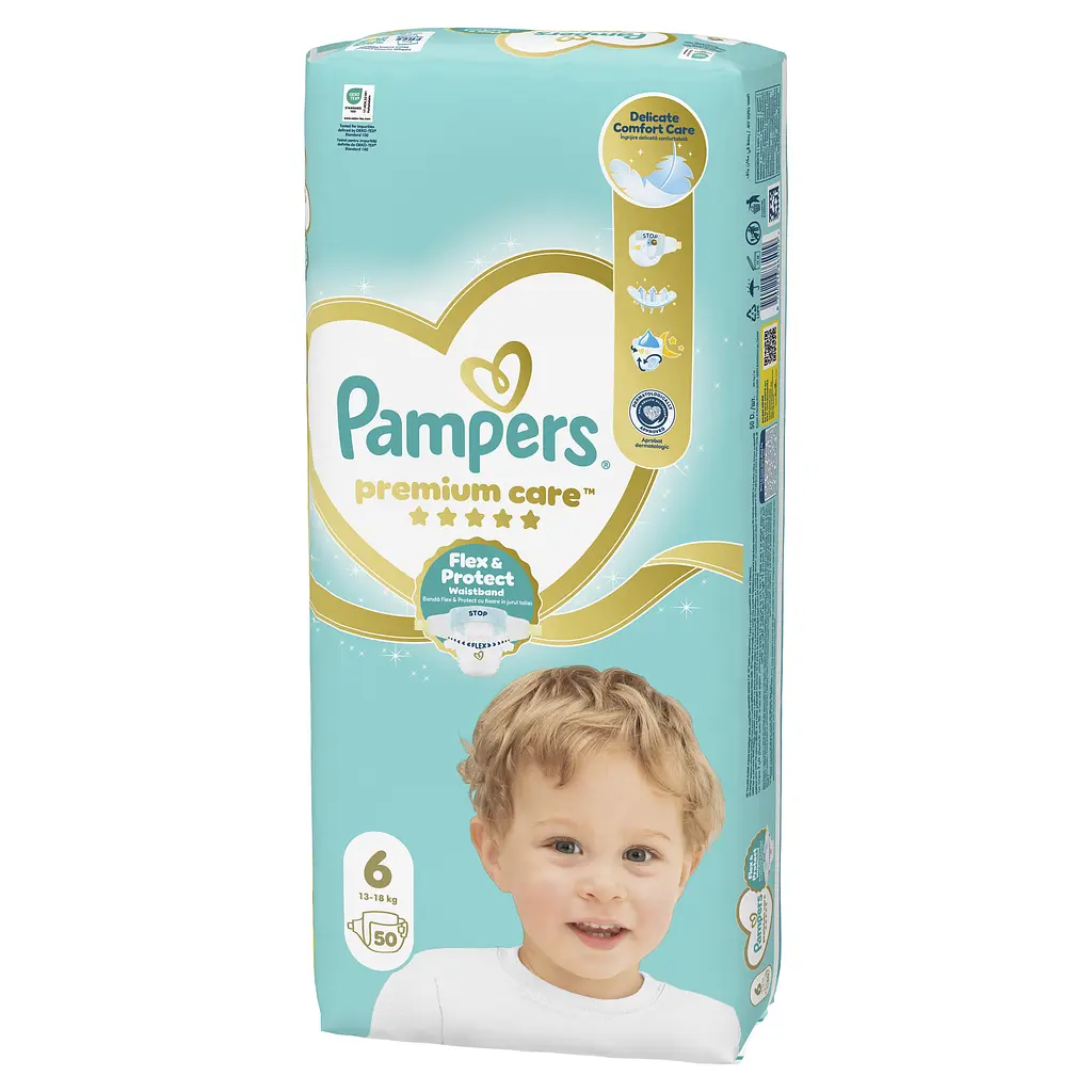 Дитячі одноразові пiдгузники Pampers Premium Care розмір 6 (13-18 кг) 50 шт. - фото 2