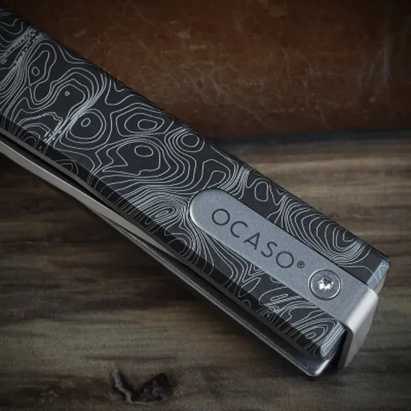 Ніж Ocaso Solstice, Engraved titanium, Topo Pattern, Satin (10ETS) - фото 5