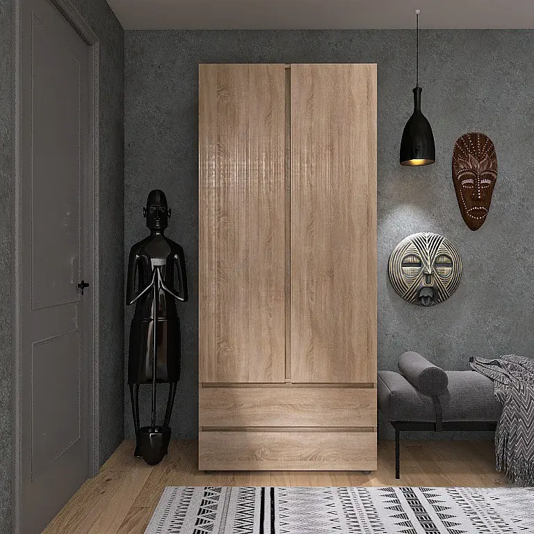 Шкаф двухдверный Эверест ШЛ-2 Лайт Дуб сонома (EVR-4675) - фото 2