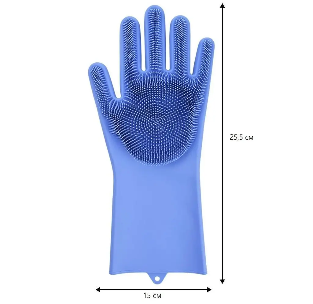 Силіконові рукавички Better Glove універсальні з ворсинками-щітками - фото 2