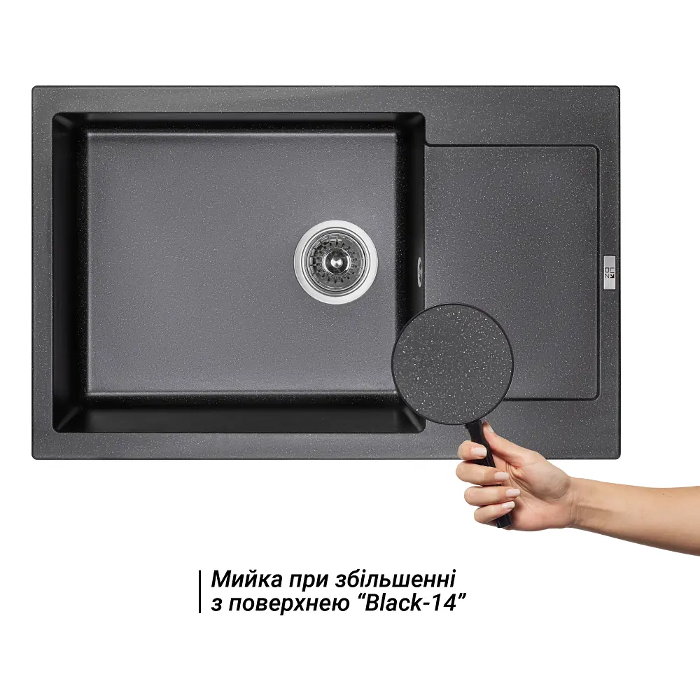 Кухонна мийка Lidz 781x510/200 BLM-14 (LIDZBLM14781510200) - фото 3