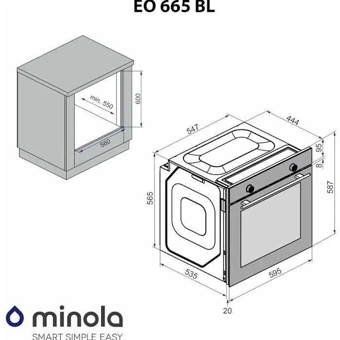 Духова шафа Minola EO 665 BL чорна - фото 17