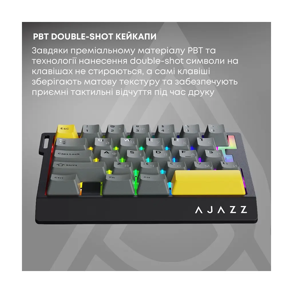 Клавіатура Ajazz AK029 Ice Island Magnetic Switch USB UA White/Blue (AK029-I-WB) - фото 2