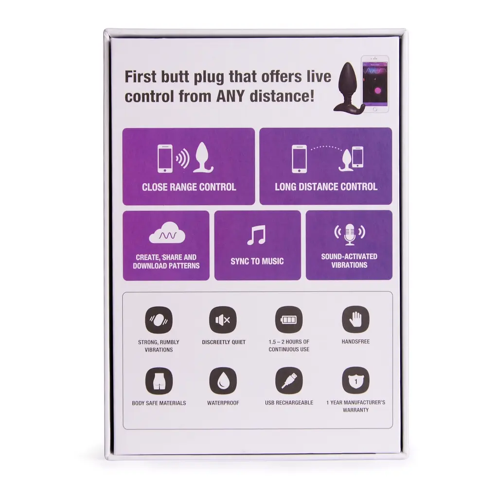 Анальная пробка Lovense Hush 12.1 см (черный) - фото 8