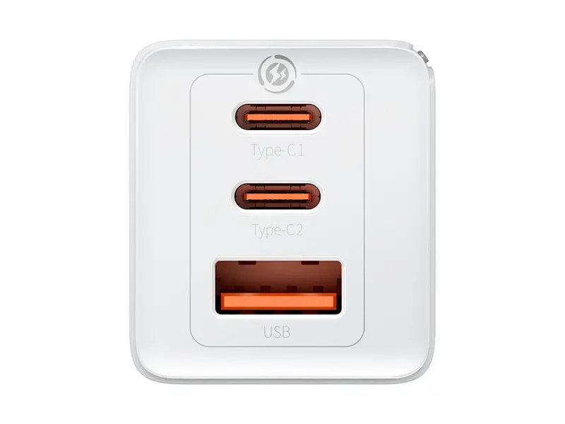 Зарядний пристрій BASEUS 65 W GaN5 Pro 2C U білий (CCGP120202) - фото 4