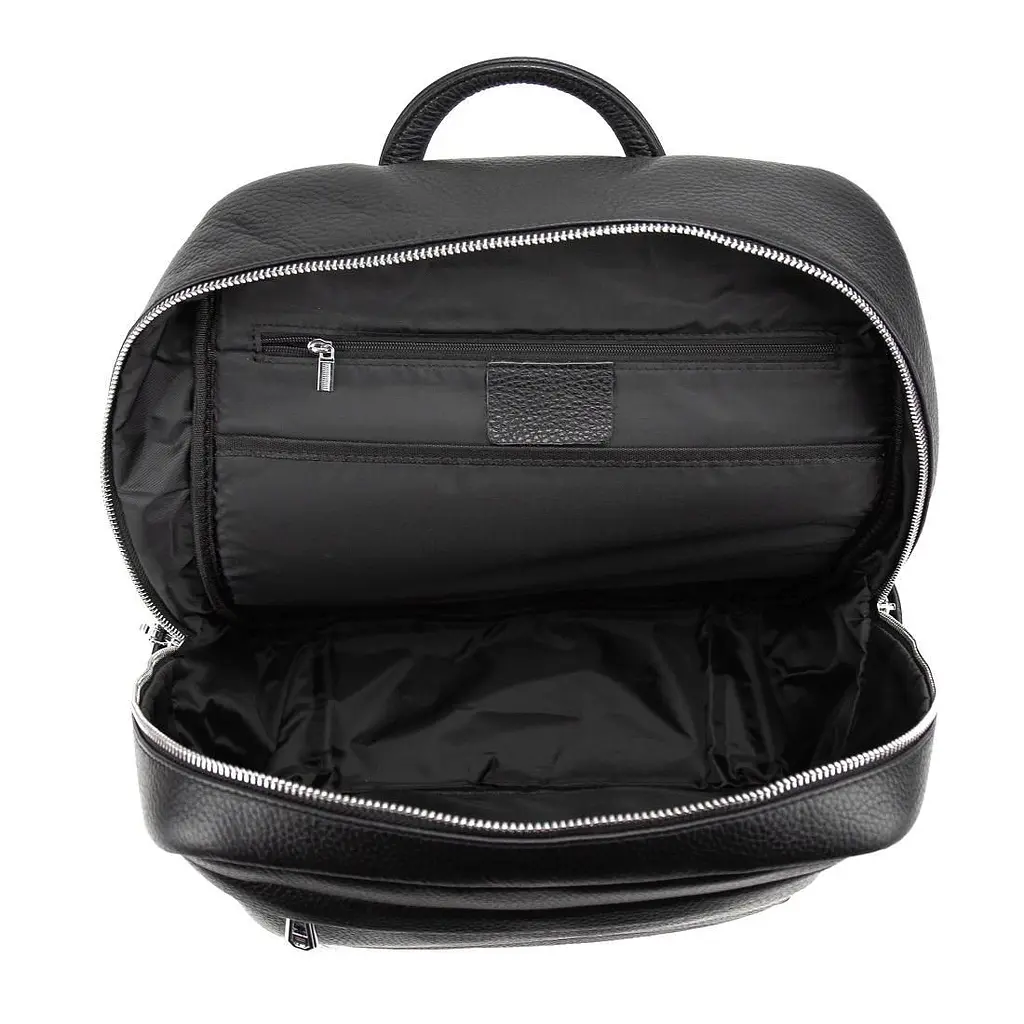 Чоловічий шкіряний рюкзак чорний Tiding Bag A25F-210727A - фото 2