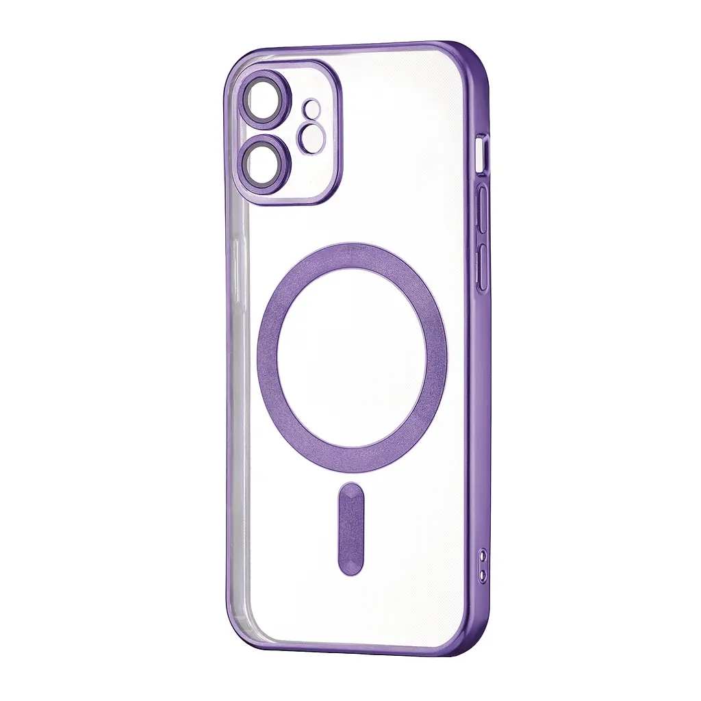 Чохол Ductil Metallic Edge with MagSafe (Protected Camera & Lens) iPhone 12 Deep Purple